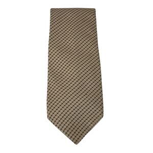 Kiros Mens Silk Tie Handmade in Italy Beige Neutral Pattern 3.5 W x 60 L